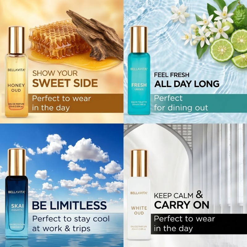 The Collection Perfume Fragrance - 20ml×4本のユニセックスミニ香水セット。持続性の高い、ウッディ、オリエンタル、フローラルの香りのコレクション。高級ギフトセット。