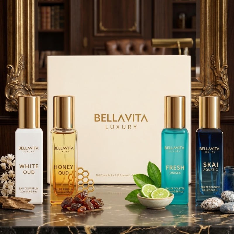20ml×4本のユニセックスミニ香水セット。持続性の高い、ウ - The Collection Perfume Fragrance のレビューと価格