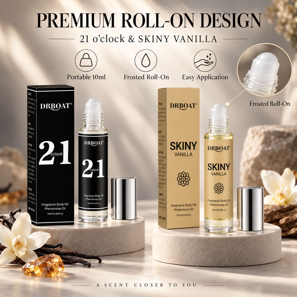 メンズ ロールオン パフュームオイル、キャラメルアンバー バ - Perfume Alcohol Fragrance のレビューと価格